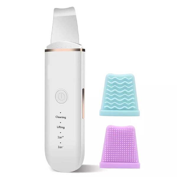 Ultrasonic Facial Skin Scrubber Face Pore Deep Cleaner Spatula Blackhead Remover