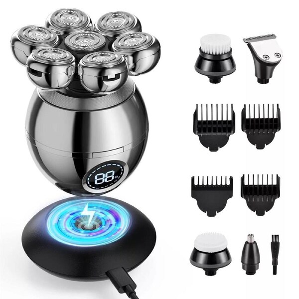 7 Head Razor Electric Shaver Bald Beard Hair Skull Trimmer Beard Remover