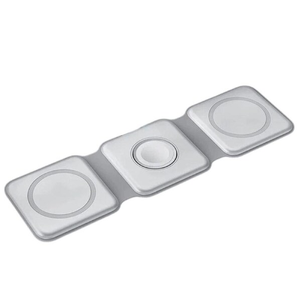 15W 3 in1 Wireless Charger Foldable Mat portable For Apple Watch Airpods iPhone