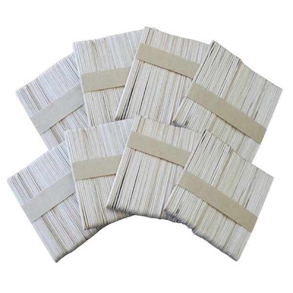 1000Pcs Natural Wooden Craft Sticks Paddle Pop Sticks Ice Cream coffee