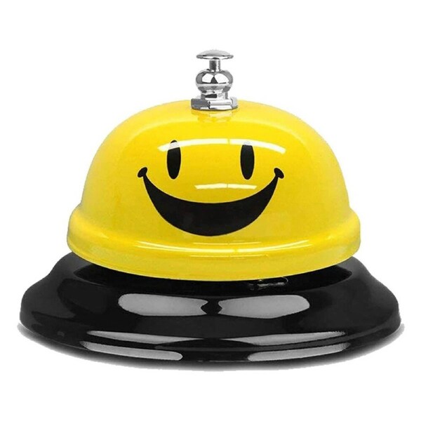 Call Bell Reception Desk Restaurant Hotel Kitchen Service Steel Smiley Face