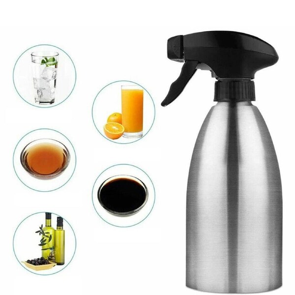 500ml Stainless Steel Oil Spray Bottle Kitchen Olive Oil Sprayer for BBQ