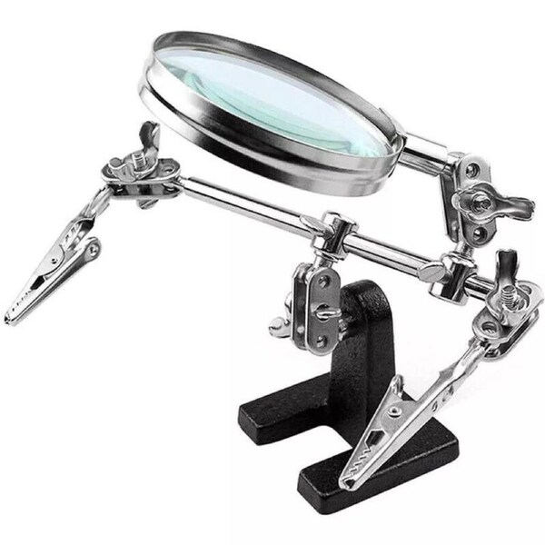 Soldering Helping Hands Tool Magnifying Glass Clamp Vise Station