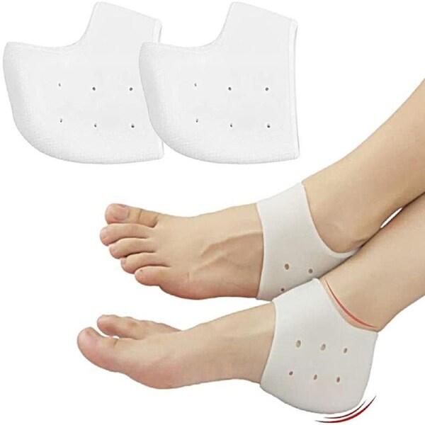 1Pair Silicone Gel Heel Socks Cracked Foot Skin Care Protector Sleeve