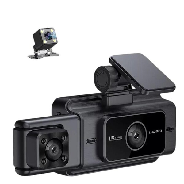 1080P HD Screen WiFi Car Dash Cam Front/Inside/Rear DVR Video Recorder Camera