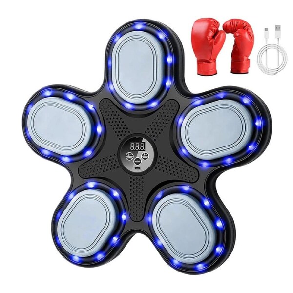 Smart Punching Boxing Training Pad Electronic Music Machine Target With Gloes