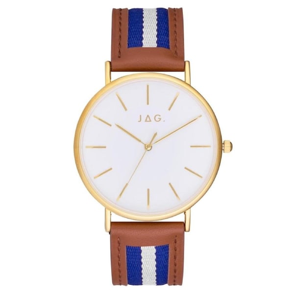 JAG Daniel Brown Blue Band Men's Watch (J2404)