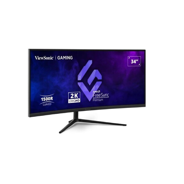 ViewSonic 34' Curved 3440x1440, 180Hz 1ms 1500R, HDR10, Adaptive Sync, 2x HDMI, 2x DP, Speaker, VESA 100, VX3418-2KPC Office Gaming Ultra Wide Monitor VX3418C-2K