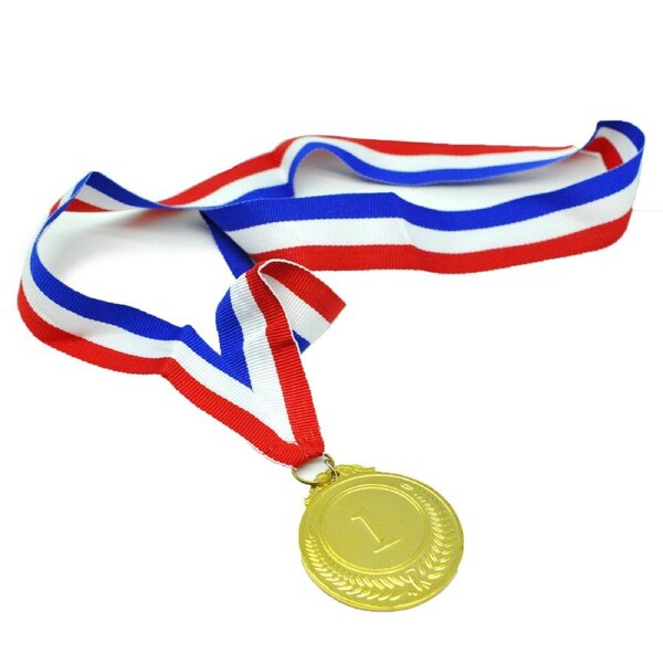 1st METAL GOLD WINNER MEDALS Sports Day School 46cm Ribbon Olympics