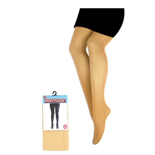 PANTYHOSE Tights Stockings Hosiery Womens Ladies Plain Colours - Beige - One Size Fits Most