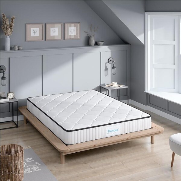 DreamZ 20cm Single Mattress 5-Zone Euro Top Pocket Spring Medium Firm All Sizes King