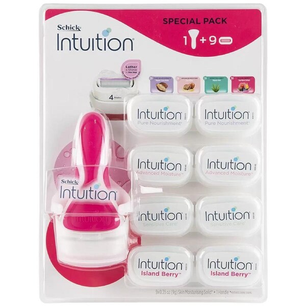 Schick Intuition Razor With 9 Cartridges