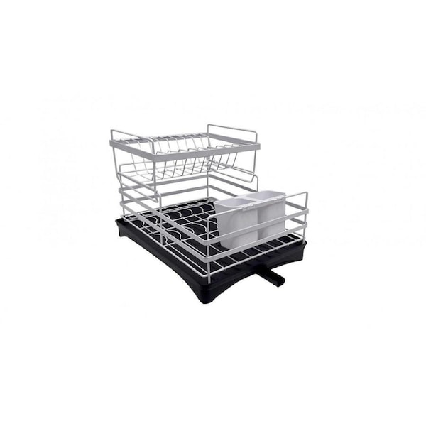 Viviendo 2 Tier Kitchen Counter Dish Rack - White