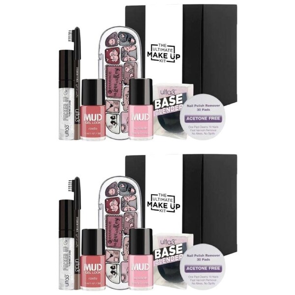 The Ultimate Make Up Kit Roses Edition for Lips Eye Nails Brow Ulta3 MUD Essence 2x 1 Kit