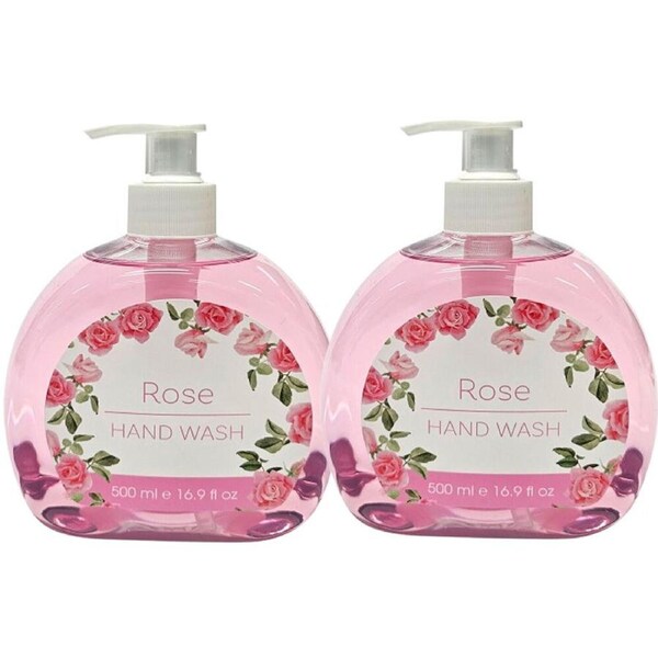 Lulu Grace Liquid Hand Soap Pump 2x 500ml Rose