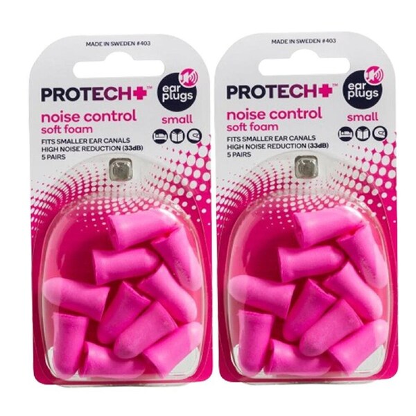 Protech Ear Plugs Noise Control Outdoor Travel Soft Foam Small 2x 5 Pairs