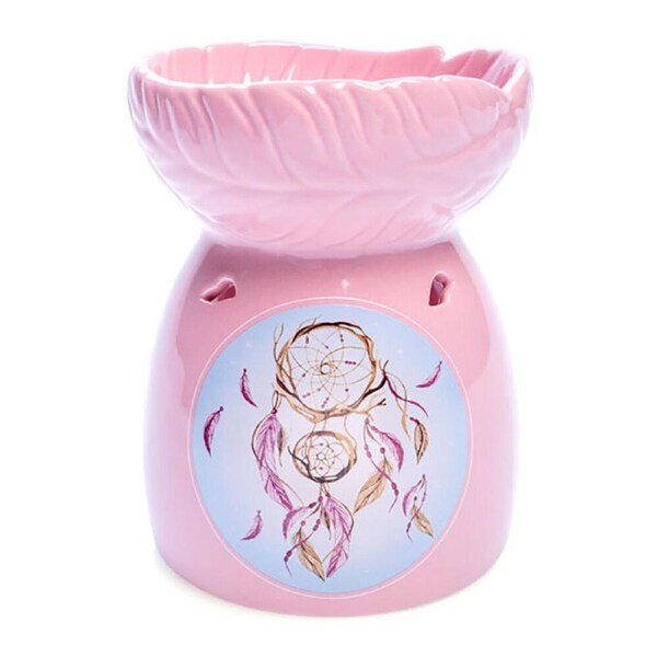 Wild Scents Oil Burner Dreamcatcher Wax Melts Candles Holder 12.2x14cm Pink