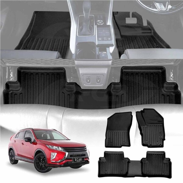 3D Floor Mats for Mitsubishi Eclipse Cross 2017-2020 Heavy Duty All Weather Car Mats Carpet Liner Set