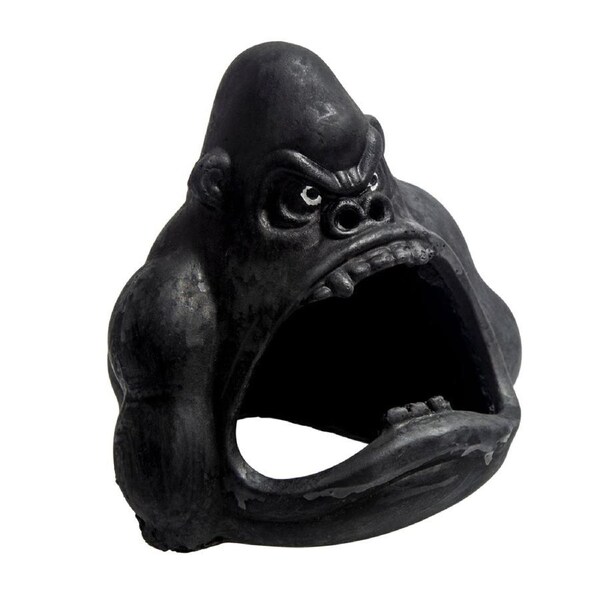 Gorilla Shelter Cave Aquarium Decor Fish Tank Landscape Ornament Shrimp Hiding