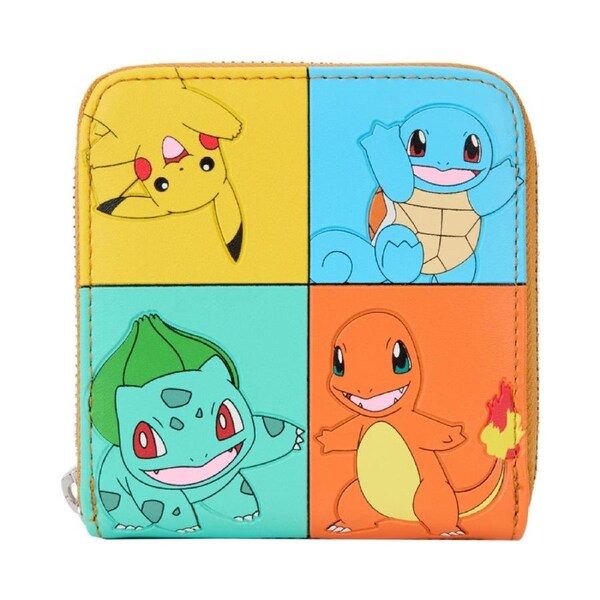Loungefly Pokemon Colour Block Starters Zip Around Wallet