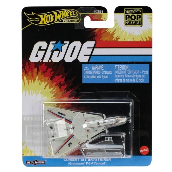 Hot Wheels Premium Pop Culture G.I. Joe Combat Jet Skystriker Grumman F-14 Tomcat
