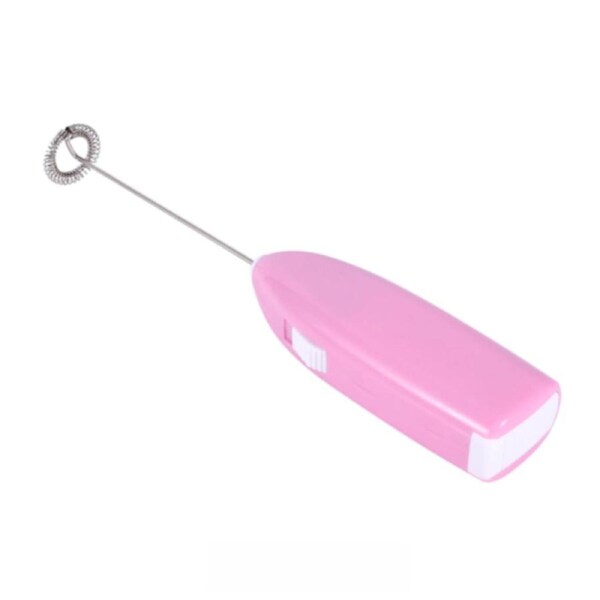 Mini Foam Milk Frother Whisk Mixer Pink