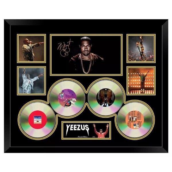 KANYE WEST GRADUATION YEEZUS Signed Limited Edition Photo Memorabilia Wooden Frame