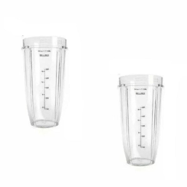 2 x Medium 24oz cups Replacement Cups fit for Nutri Ninja Cup Auto IQ Bullet Blender