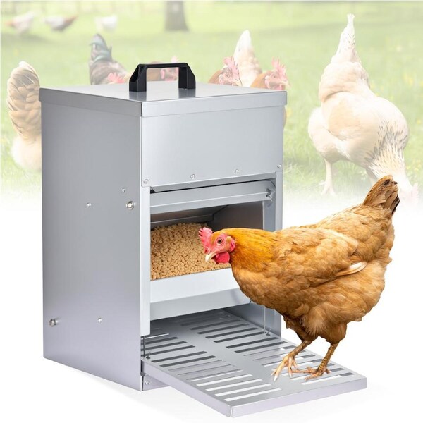 Advwin Automatic Chicken Feeder 50LB Chicken Treadle Feeder Poultry Feeder
