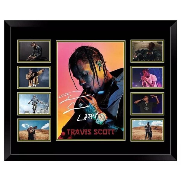 TRAVIS SCOTT 2018 ASTROWORLD Signed Limited Edition Photo Memorabilia Wooden Frame