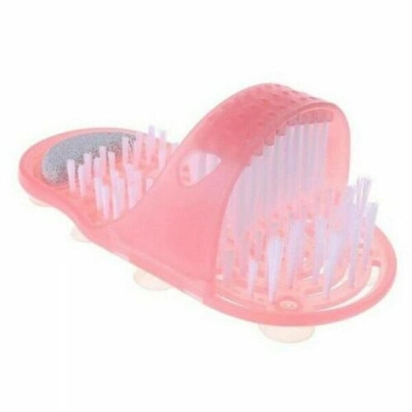 Bath Brush Foot Scrubber Massager Pink