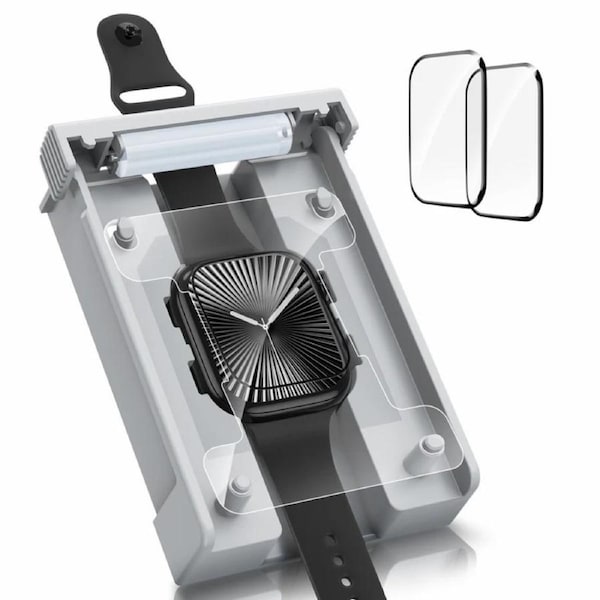 Tough On Screen Protector 2 Pack for Apple Watch with Installation Kit for Apple Watch S7/S8/S9 45mm