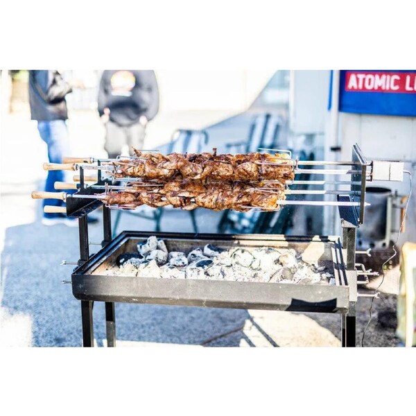 Skewer for Extra Large Cyprus Spit Roaster - Flaming Coals
