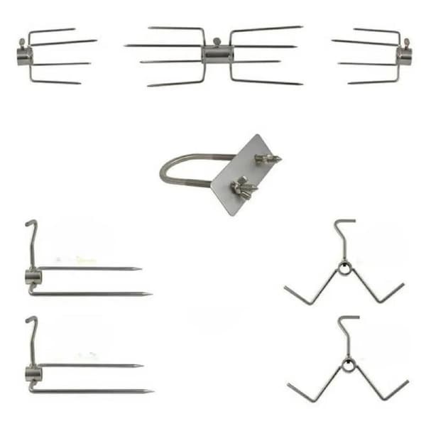 Spit Roast Pack for lamb pork and chickens-22mm round prongs/forks/spike