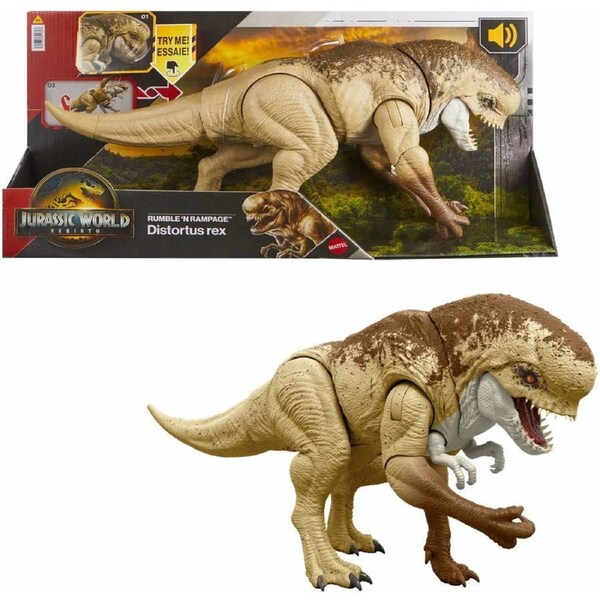 Jurassic World Rebirth Rumble 'N Rampage Distortus Rex Toy