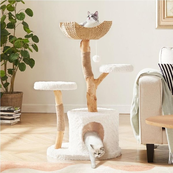 Modern Pets Real Wood Cat Tree
