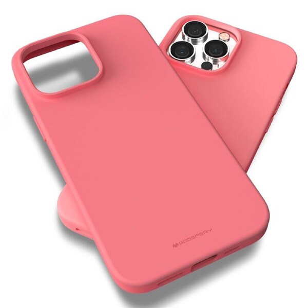 MERCURY Phone Cover Case Soft Feeling Jelly for iPhone 15 Pro - Pink