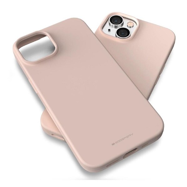 MERCURY Phone Cover Case Soft Feeling Jelly for iPhone 16 - Sand Pink