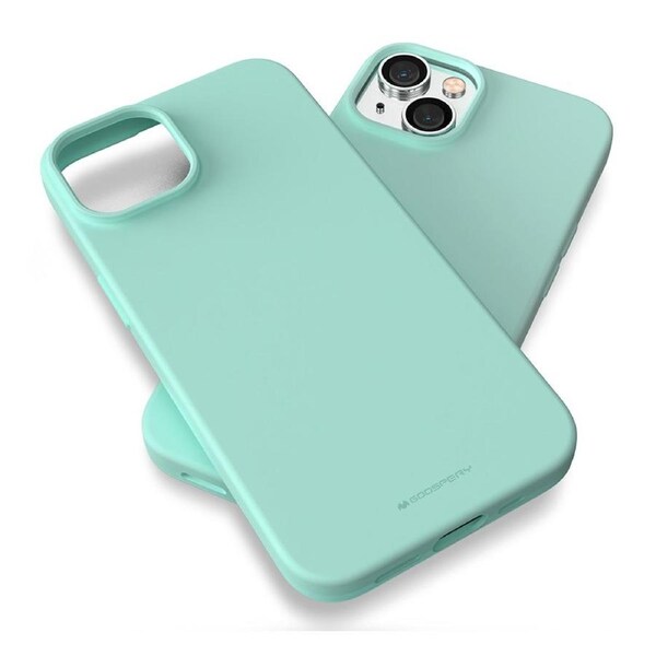 MERCURY Phone Cover Case Soft Feeling Jelly for iPhone 16 - Mint Green