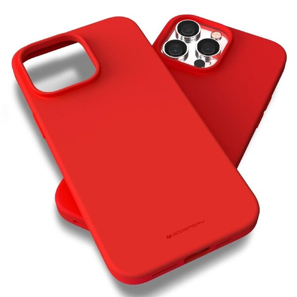 MERCURY Phone Cover Case Soft Feeling Jelly for iPhone 15 Pro - Red