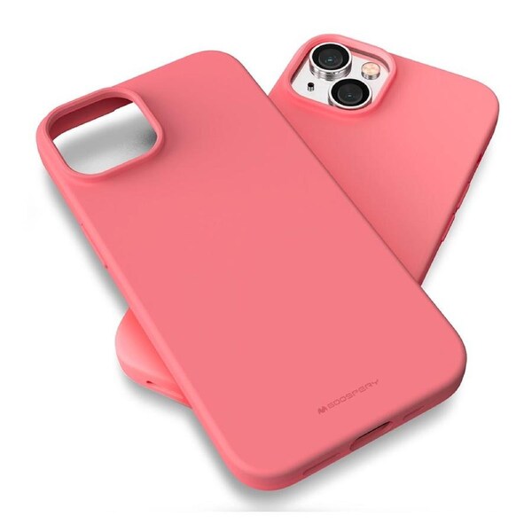 MERCURY Phone Cover Case Soft Feeling Jelly for iPhone 15 - Pink