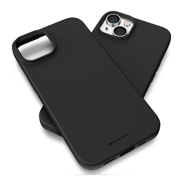 MERCURY Phone Cover Case Soft Feeling Jelly for iPhone 15 - Black