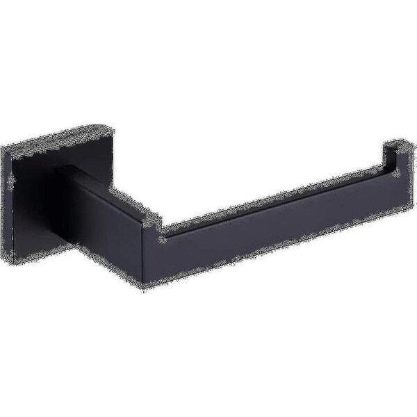 Toilet Paper Holder Matte Black, Toilet Tissue Roll Holders Dispenser And Hangers Wall Mounted For Bathroom & Kitchen, Stainless Steel Modern Square S