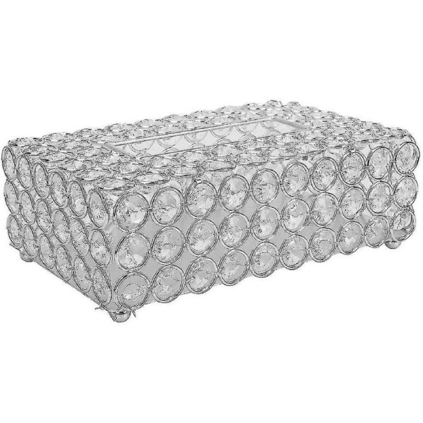 Tissue Box - Rectangular Artificial Crystal Tissue Box Cover Tissue Paper Storage Holder Gift