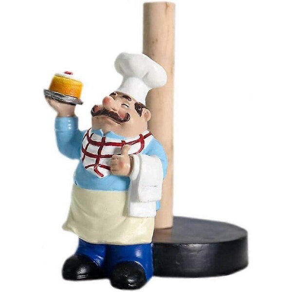 Chef Style Paper Towel Holder, Resin Crafts Display for Kitchen Cafe Western Restaurant Cake Shop