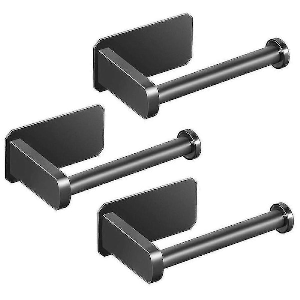 3x Toilet Paper Holder Self Adhesive Kitchen Washroom Adhesive Toilet Roll Holder No Drilling For B