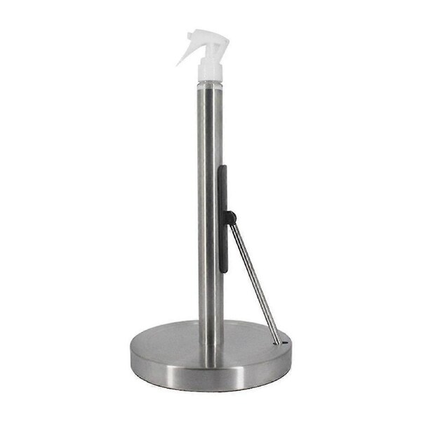 2 In 1 Paper Towel Holder With Spray Bottle, Countertop Paper Towels Holders Stand Under Cabinet Papertowels Roller
