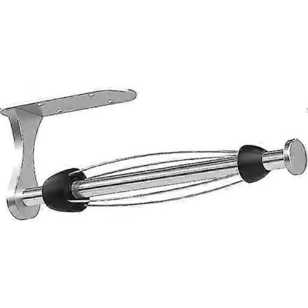 Kitchen Roll Holder With Damping Effect Silver, One-hand Operation Kitchen Roll Holder Without Drilling, Cupboard Stainless Steel Paper Roll Holder Se