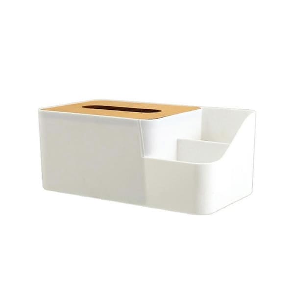 Box Grid Tissue Dispenser Glove Box Plastic Paper Towel Holder Desktop Napkin Case Plastic Bamboo Paper Box Organizer