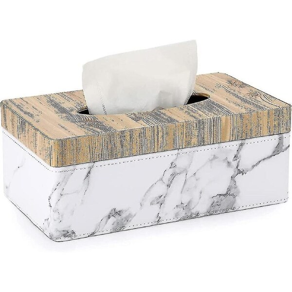 Pu Leather Facial Tissue Box Holder, Rectangular Paper Holder, Household Facial Gift